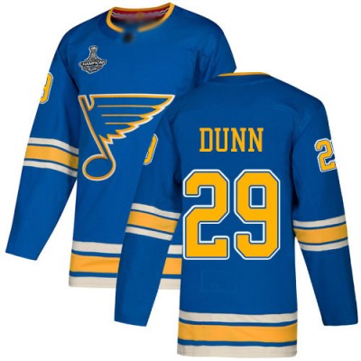 Adidas St. Louis Blues #29 Vince Dunn Blue Alternate Authentic Stanley Cup Champions Stitched NHL Jersey
